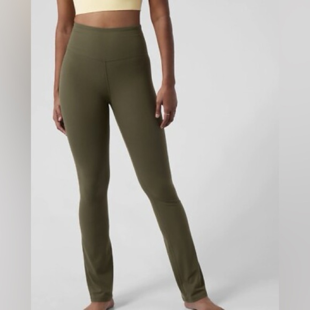 Athleta “Dark Olive” 🫒 Straight Leg Leggings Activewear Athleisure Casual $99 - Picture 1 of 5